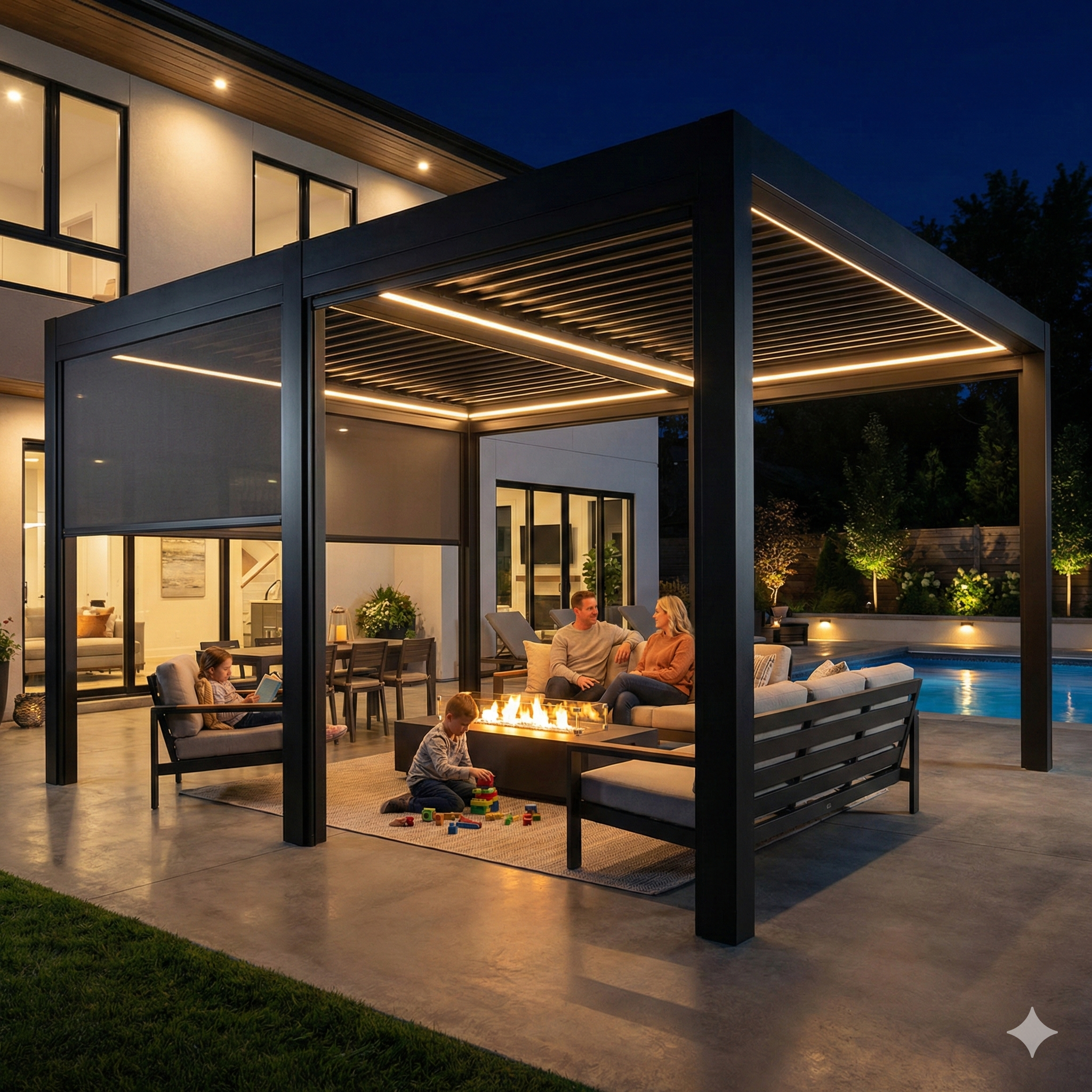 Oasis Custom Smart Pergola System – Signature Series