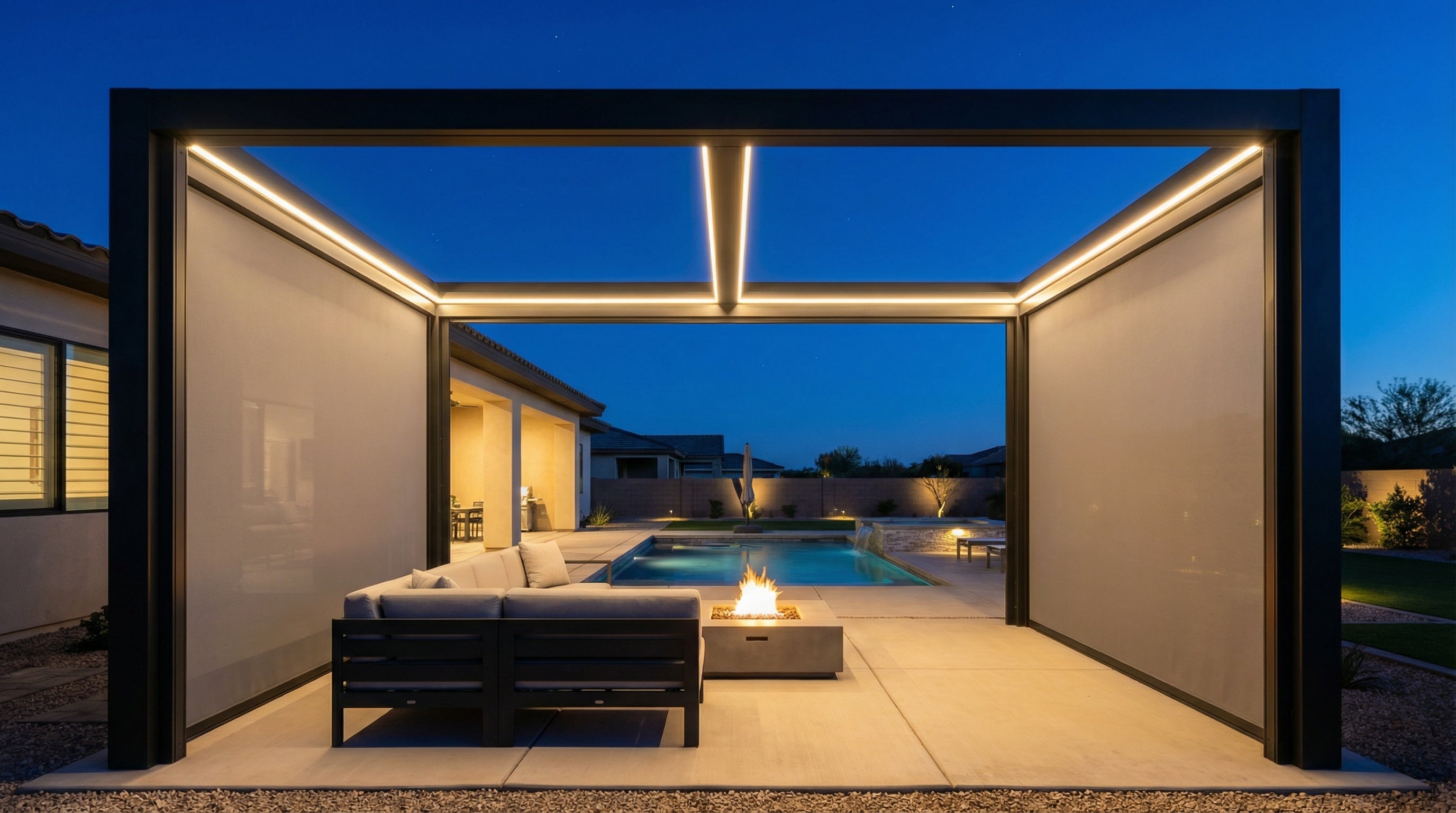 Oasis Custom Smart Pergola System – Signature Series