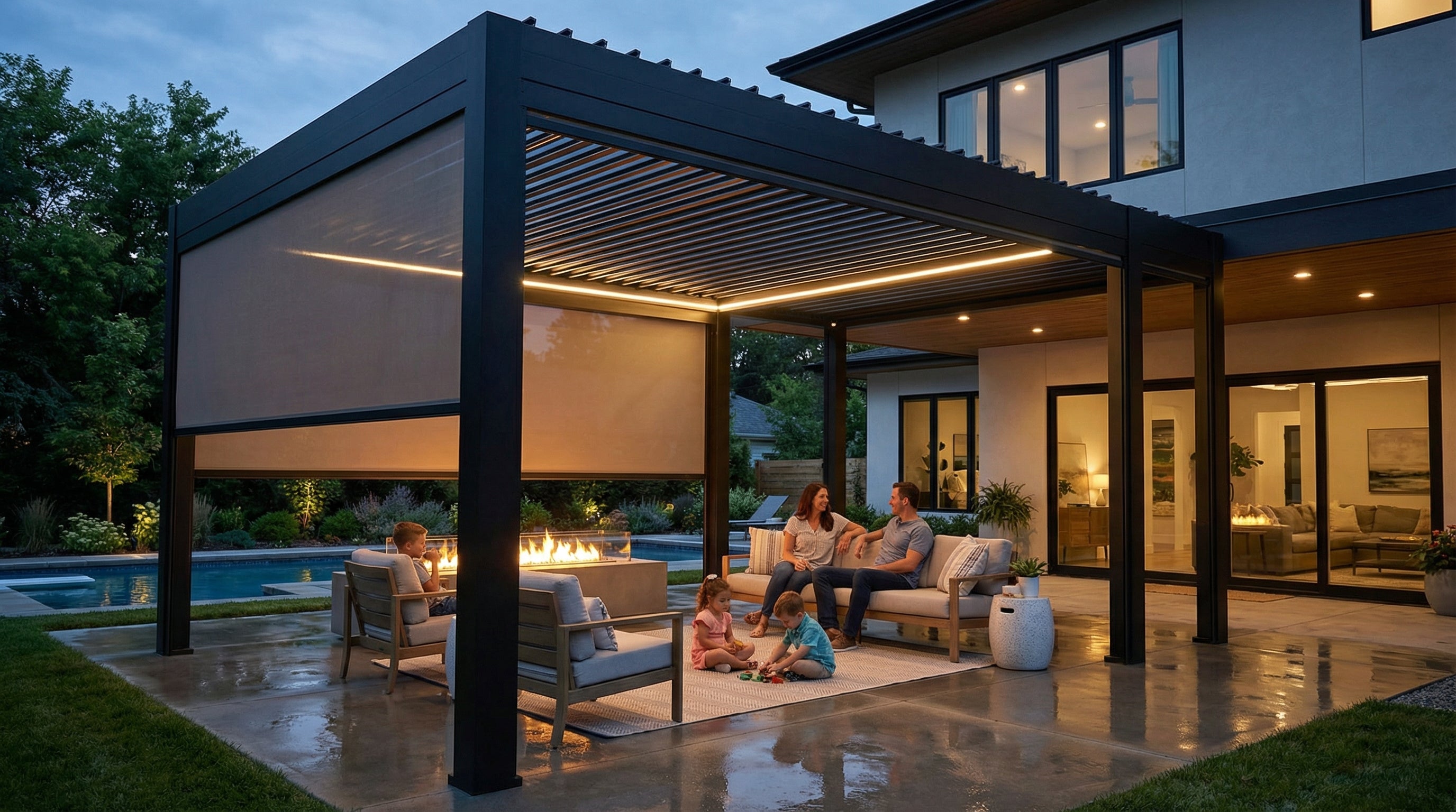 Oasis Custom Smart Pergola System – Signature Series