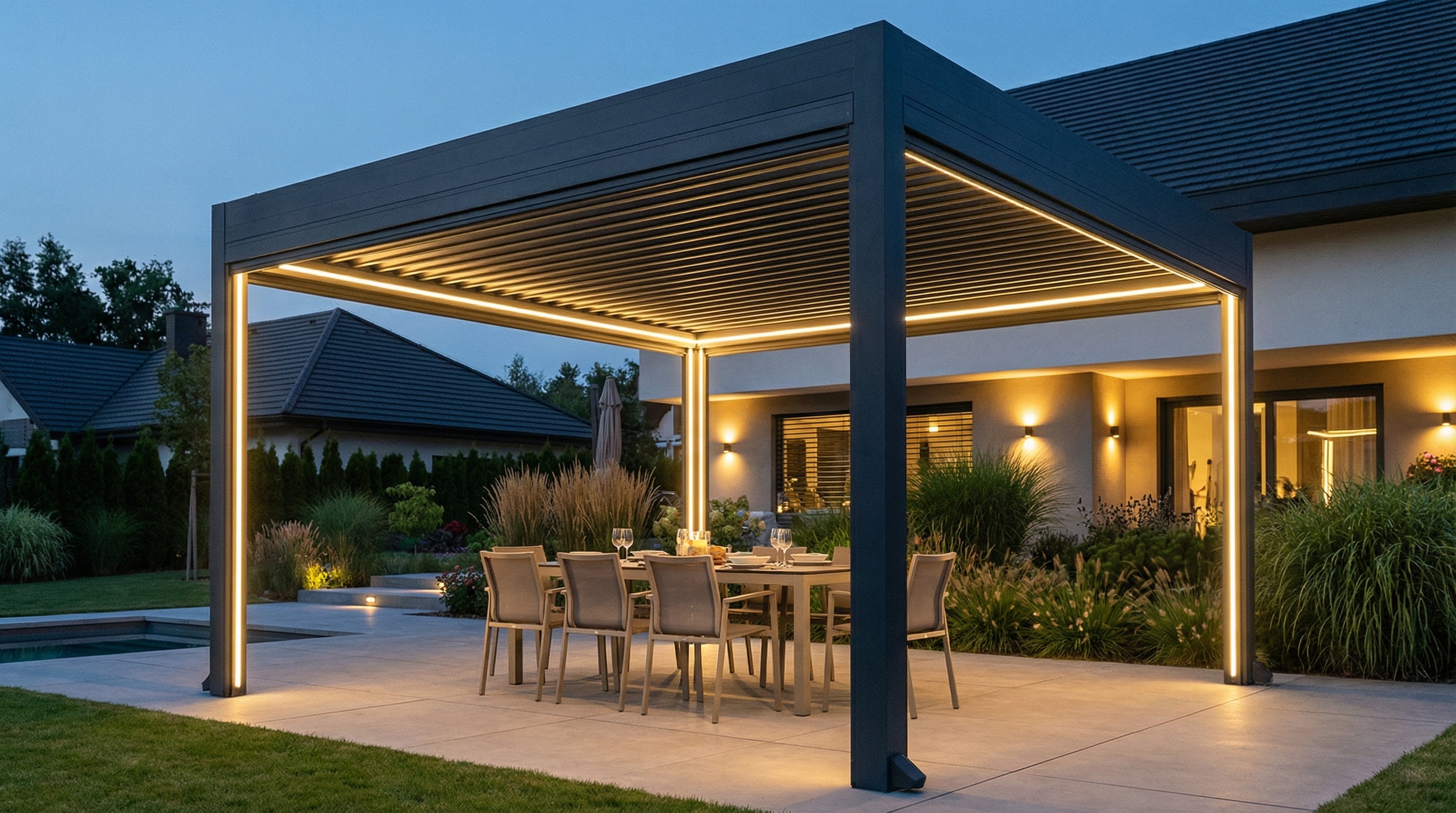 Oasis 12×16 Smart Aluminum Pergola – Premium Series