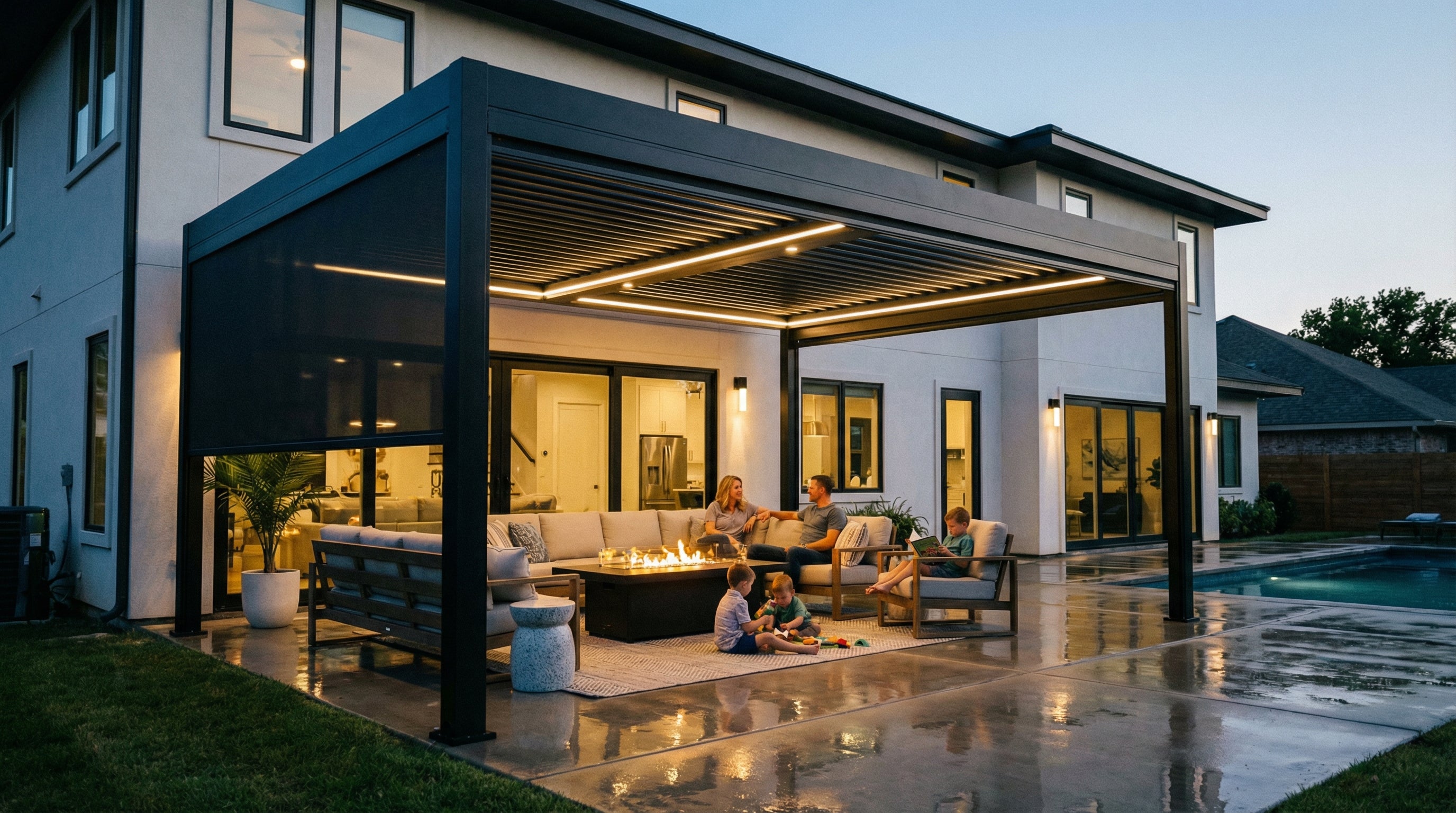 Oasis Custom Smart Pergola System – Signature Series